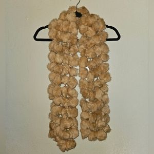 Four row rabbit fur scarf.